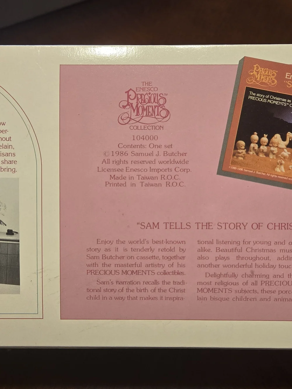 Precious Moments Cream Boxed Nativity with Pink Lettering